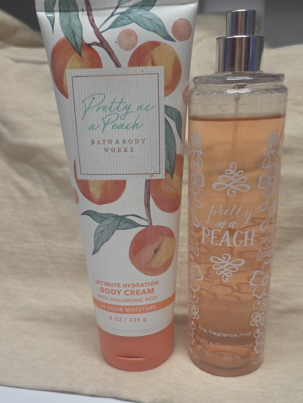 Bath & Body Works Pretty as a Peach Body Cream & Fragrance Mist
